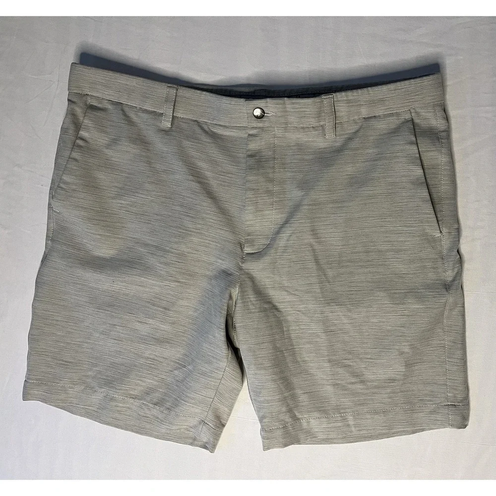 Callaway Chino Golf Shorts Men's 38x8 Beige & Blue Stretch Pockets Lot Of 2